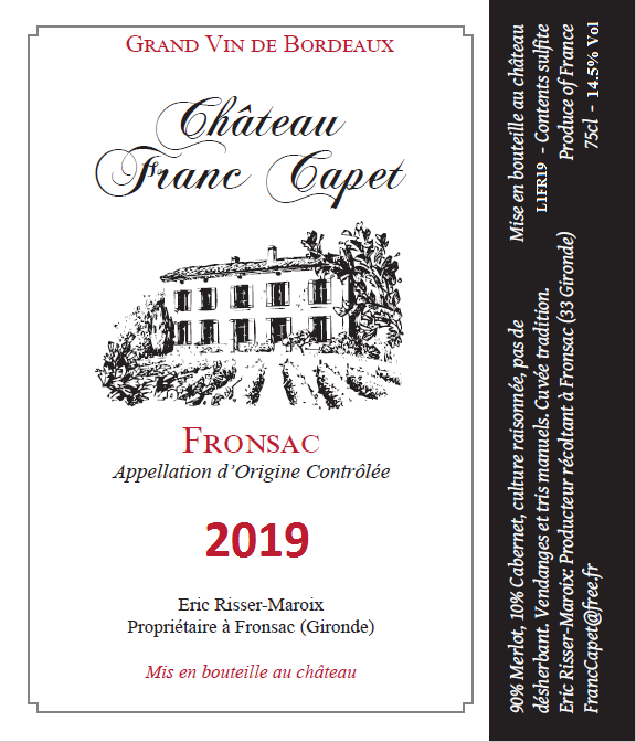 Franc Capet Fronsac 2019