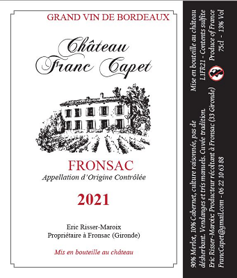 Franc Capet Fronsac 2021