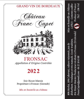 Franc Capet Fronsac 2022