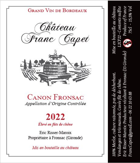 Franc Capet Canon Fronsac  2022